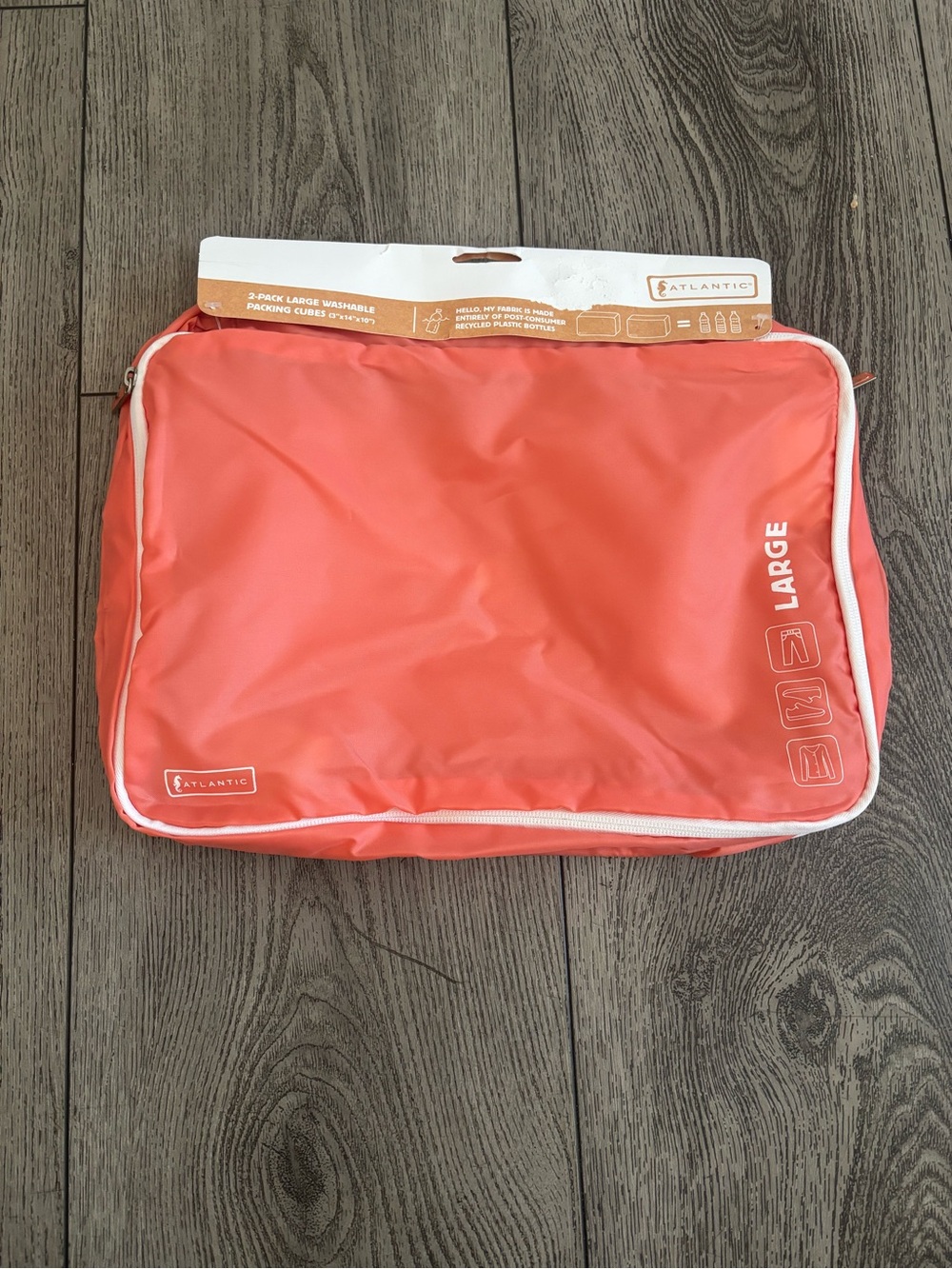 Large Coral Packing Cube - Travel Organizer